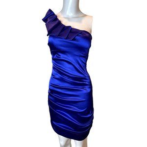 B. Smart Womens Belis Taffeta One-Shoulder Dress … - image 1